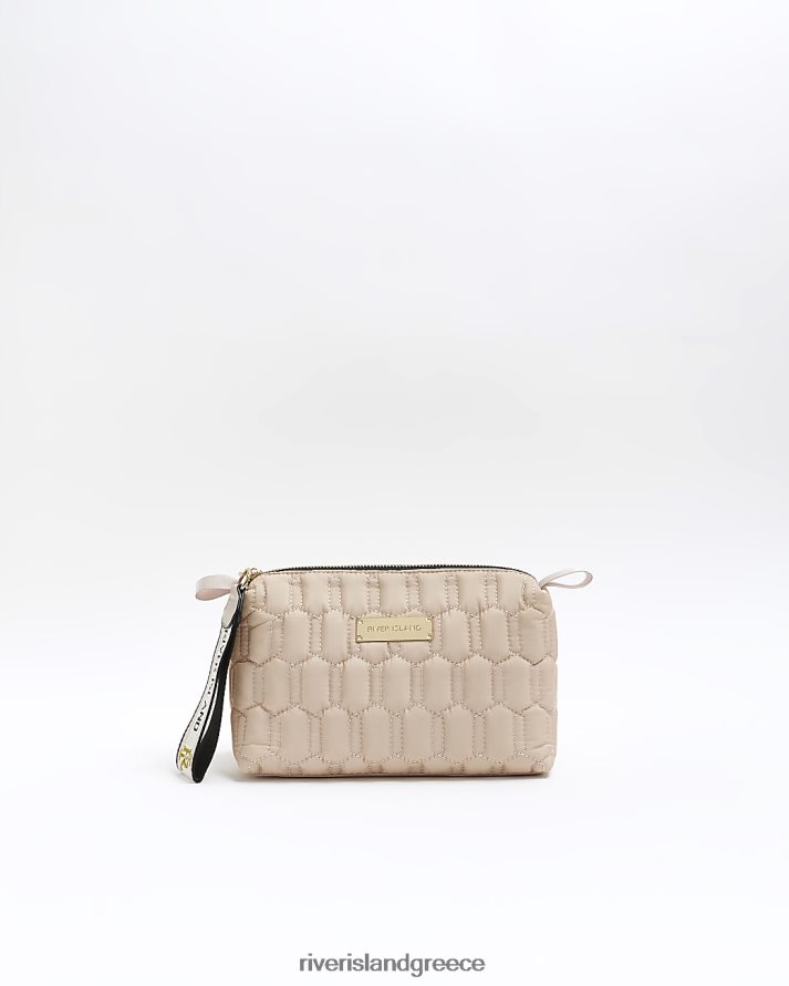 River Island αξεσουάρ μπεζ γυναίκες καπιτονέ τσάντα μακιγιάζ B6N8X1425
