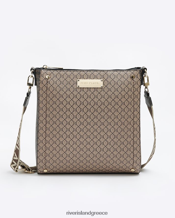 River Island αξεσουάρ καφέ γυναίκες τσάντα αγγελιοφόρου μονογράμματος B6N8X667