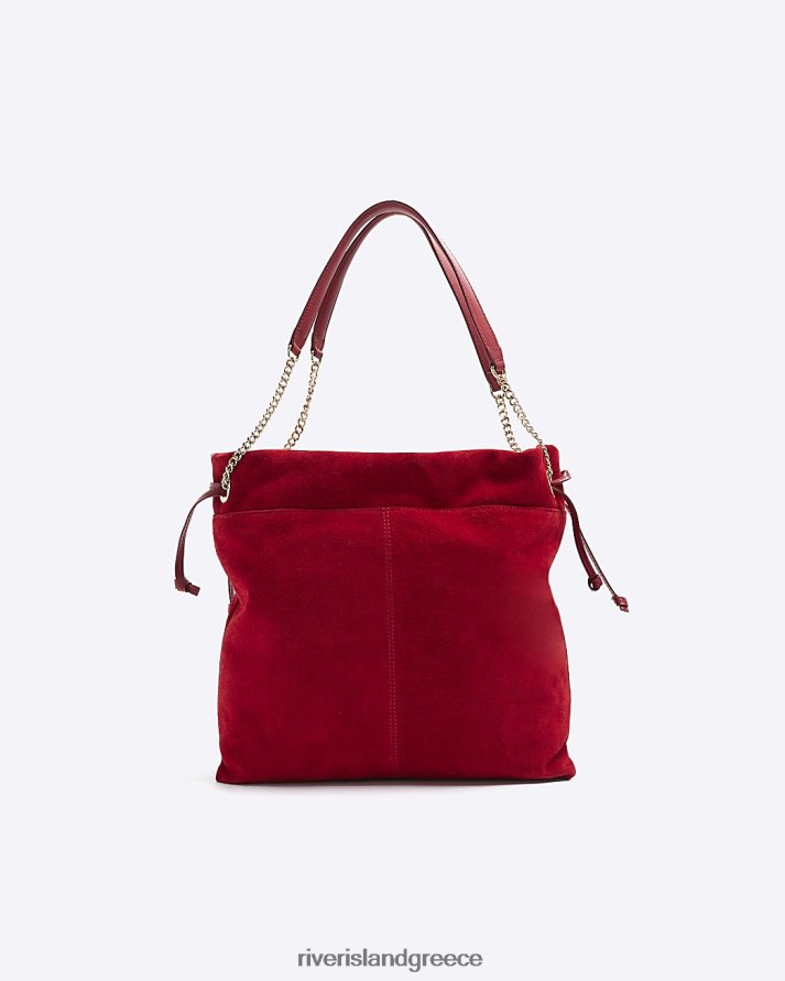 River Island αξεσουάρ το κόκκινο γυναίκες σουέτ τσάντα ώμου B6N8X3847
