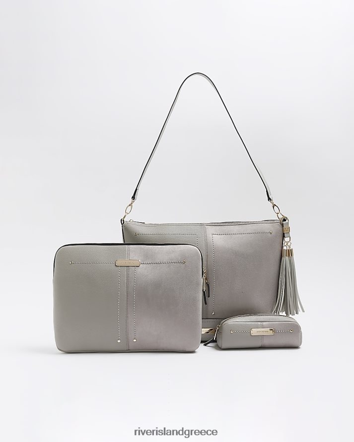 River Island αξεσουάρ γκρί γυναίκες πακέτο τσάντα ώμου B6N8X4460
