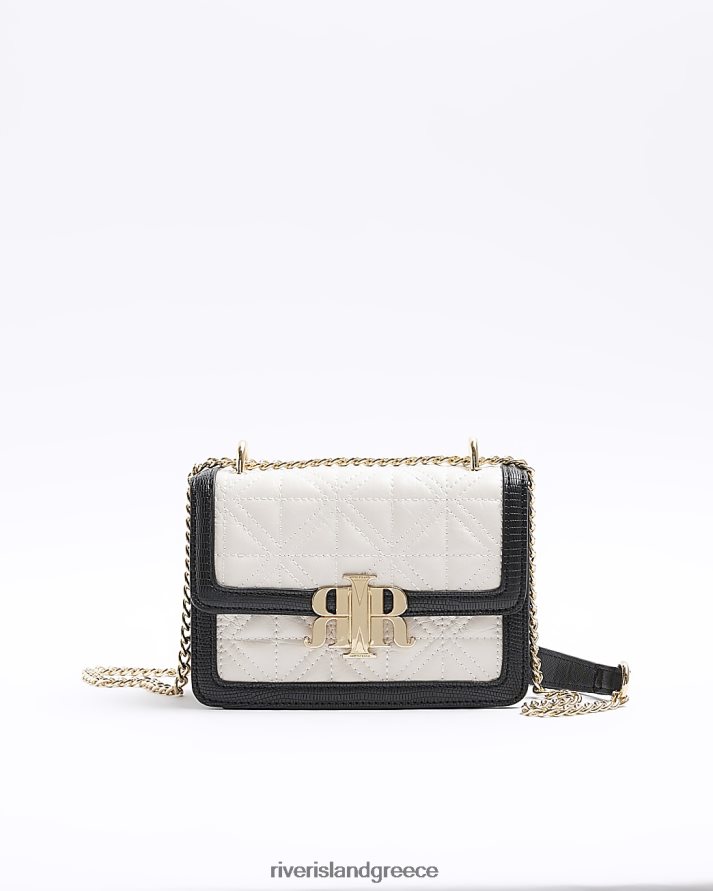 River Island αξεσουάρ κρέμα γυναίκες καπιτονέ τσάντα ώμου B6N8X474