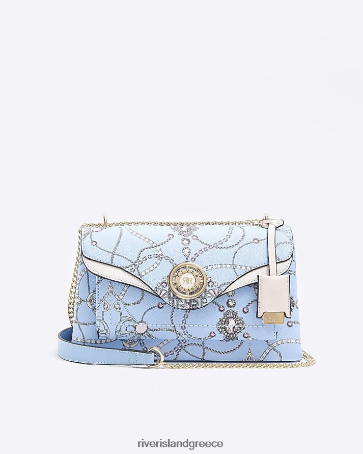 River Island αξεσουάρ μπλε γυναίκες Τσάντα ώμου με στάμπα κοσμημάτων B6N8X927