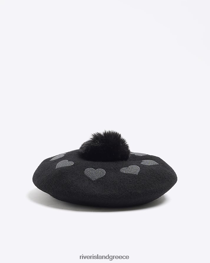 River Island αξεσουάρ μαύρος κορίτσια mg καρδιομπερέ B6N8X3584