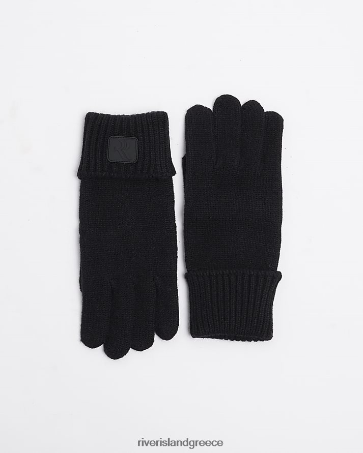 River Island αξεσουάρ μαύρος κορίτσια β πλεκτά γάντια από καουτσούκ B6N8X6058