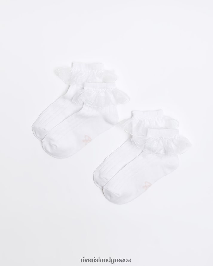 River Island αξεσουάρ άσπρο κορίτσια γρ. κάλτσες 2 συσκευασίες B6N8X3417