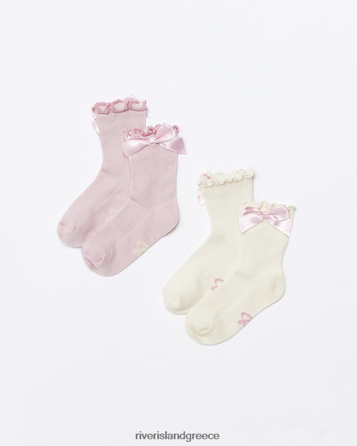 River Island αξεσουάρ άσπρο κορίτσια g φτερούγιστες κάλτσες 2 συσκ B6N8X6428