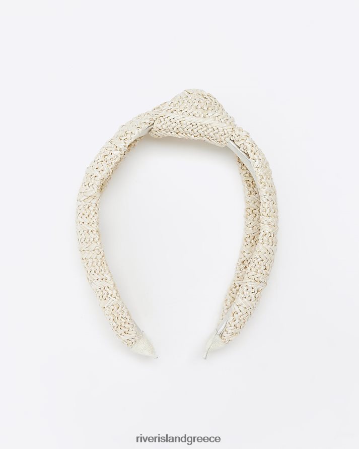 River Island αξεσουάρ άσπρο κορίτσια ζ λεπτομέρεια ύφανσης αλίκη μπάντα B6N8X6444