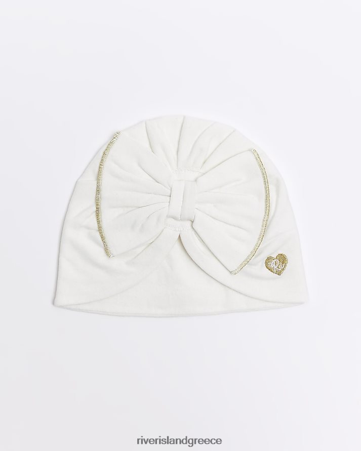 River Island αξεσουάρ κρέμα κορίτσια bb φιόγκο τουρμπάνι καπέλο B6N8X3591