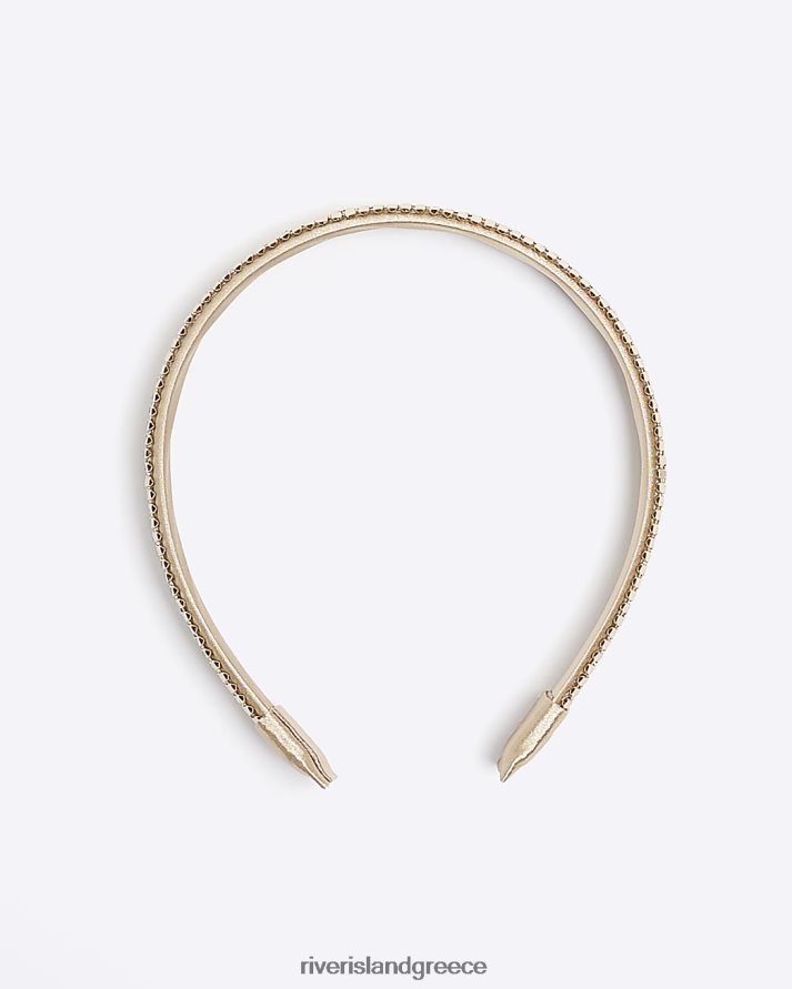 River Island αξεσουάρ χρυσός κορίτσια chainmail στολισμένη aliceband B6N8X6442