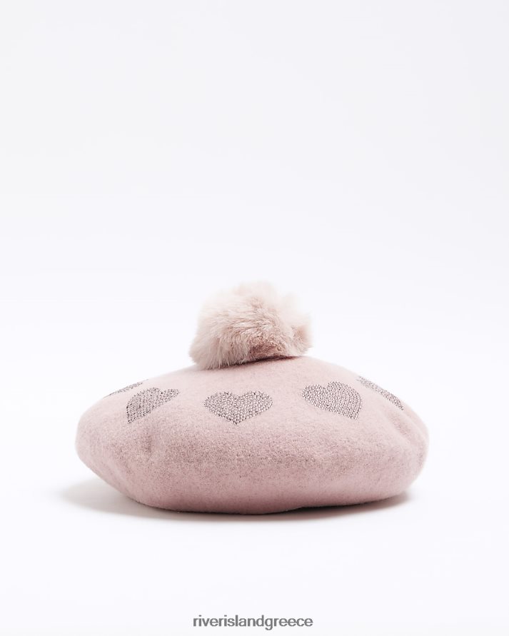 River Island αξεσουάρ ροζ κορίτσια g καρδιά μπερέ B6N8X3420