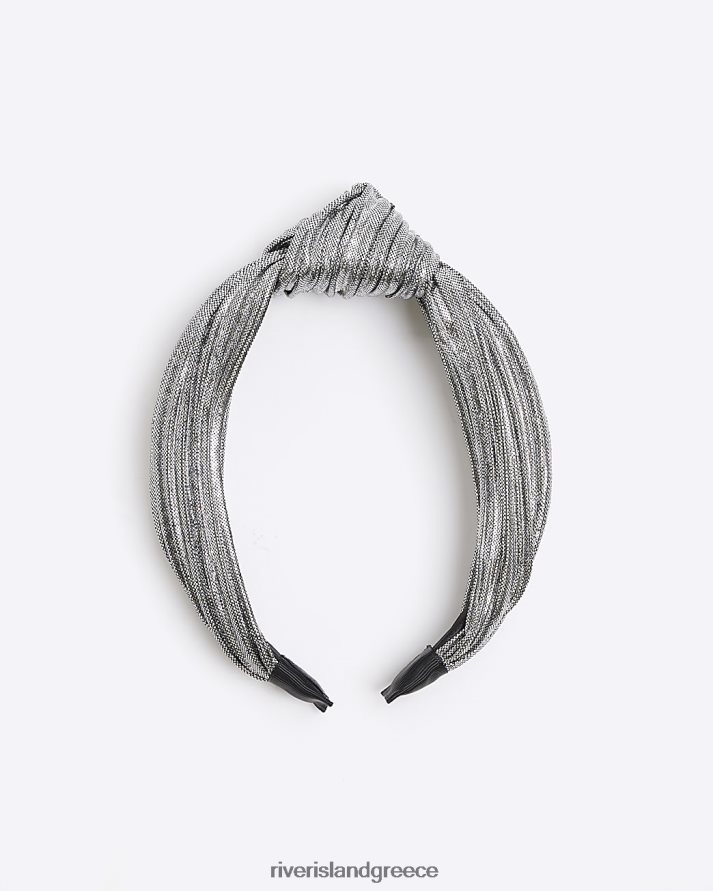 River Island αξεσουάρ ασήμι κορίτσια κεφαλόδεσμος κόμπος g plisse B6N8X6443