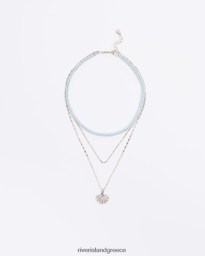 River Island αξεσουάρ χρυσός κορίτσια g χρωματιστό κολιέ από διαμάντι B6N8X6414
