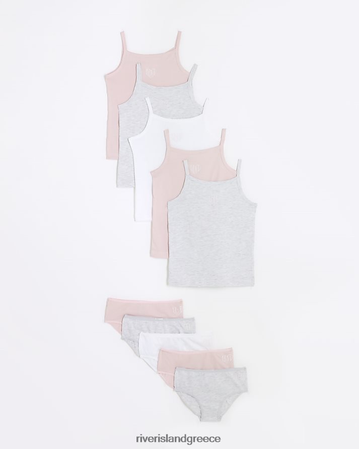 River Island αξεσουάρ ροζ κορίτσια Τοπ και εσώρουχα mg 10 συσκευασία B6N8X6747