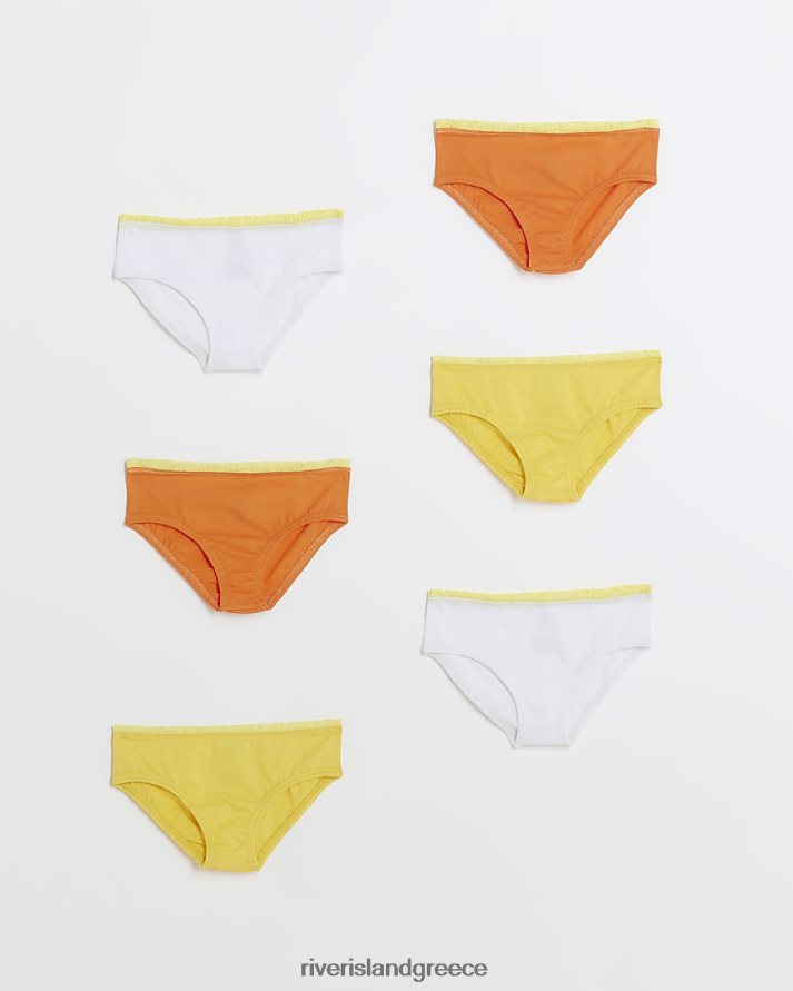 River Island αξεσουάρ πορτοκάλι κορίτσια σλιπ σλιπ mg 6 συσκευασίες B6N8X6739