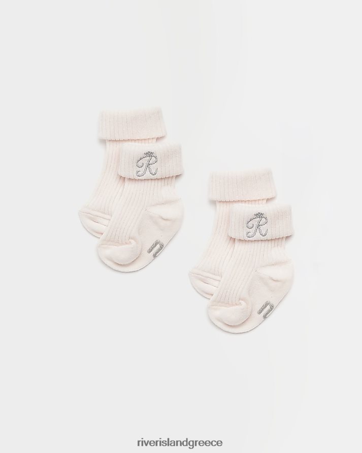 River Island αξεσουάρ ροζ κορίτσια bg ri κάλτσες 2 πακέτο B6N8X3615