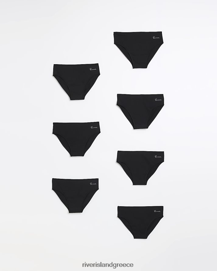 River Island αξεσουάρ μαύρος κορίτσια g 100% βαμβακερό σλιπ 7 συσκευασίες B6N8X3443