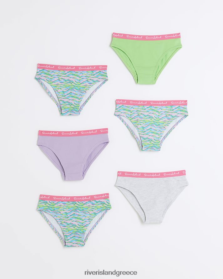 River Island αξεσουάρ μωβ κορίτσια g σλιπ 6 συσκευασίες B6N8X3441