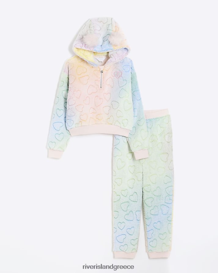 River Island αξεσουάρ ροζ κορίτσια Σετ άνετου σαλονιού g ombre heart B6N8X6068