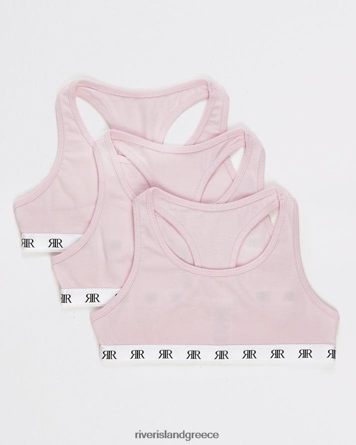 River Island αξεσουάρ ροζ κορίτσια g racer back crop top multipack B6N8X3436