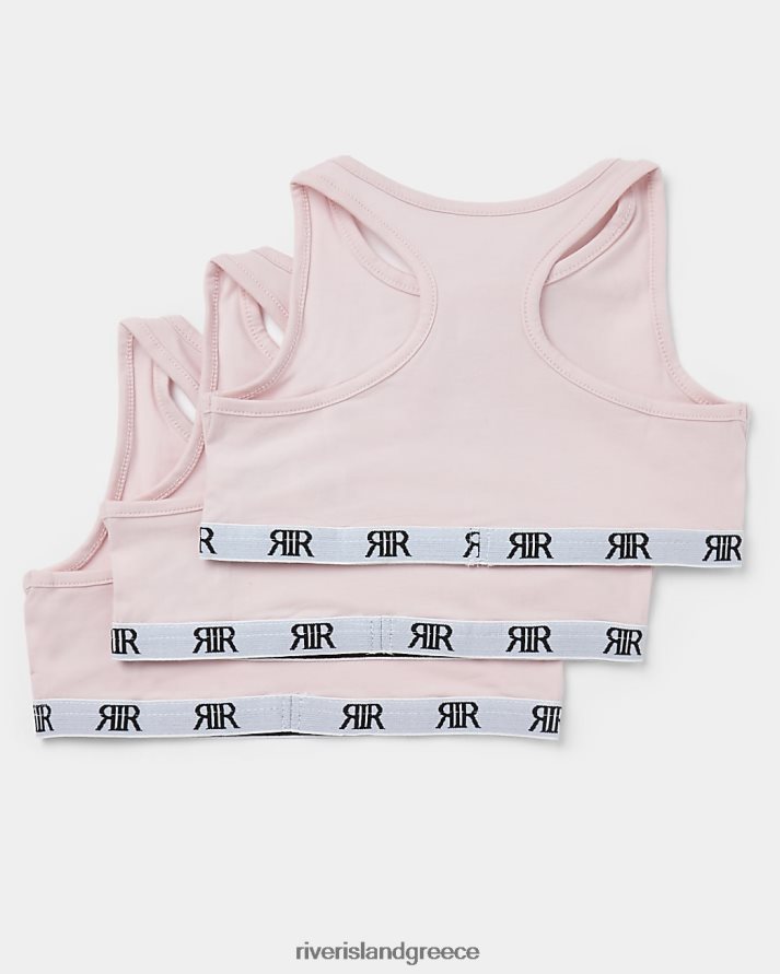 River Island αξεσουάρ ροζ κορίτσια g ri racer crop tops 3 συσκευασίες B6N8X3435