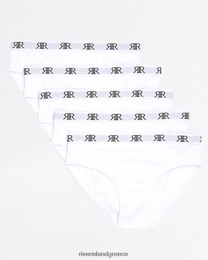 River Island αξεσουάρ άσπρο κορίτσια g 'rr' σλιπ μέσης 5 συσκευασιών B6N8X3439