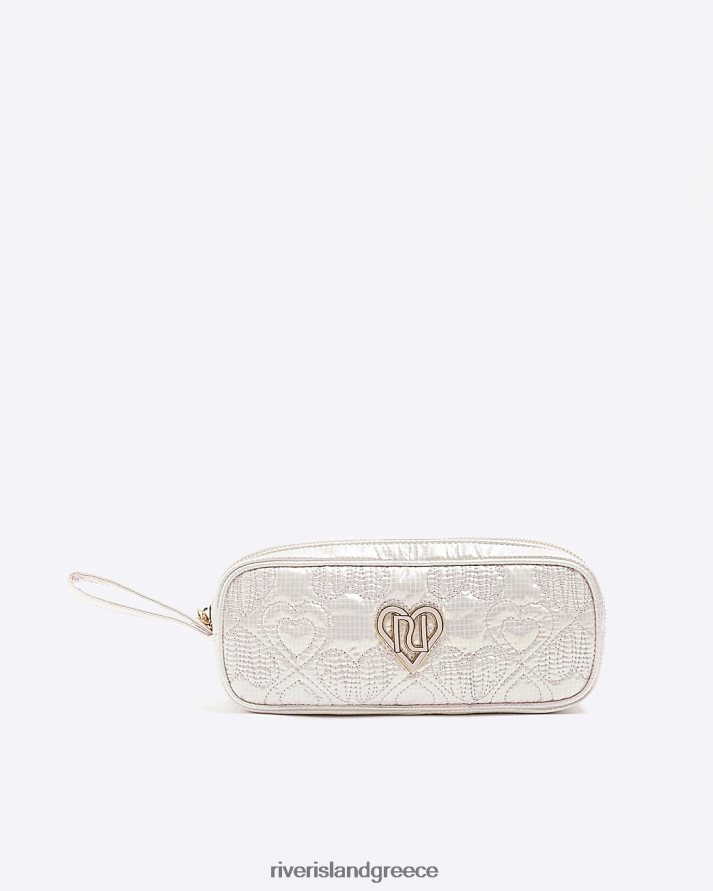 River Island αξεσουάρ ροζ κορίτσια g μολυβοθήκη με καπιτονέ καρδιά B6N8X3336