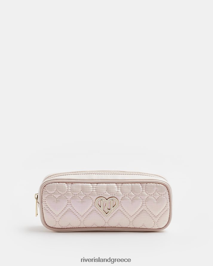 River Island αξεσουάρ ροζ κορίτσια g μεταλλική νάιλον καρδιά μολυβοθήκη B6N8X3337