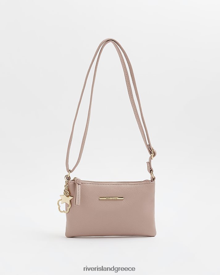 River Island αξεσουάρ ροζ κορίτσια g τσάντα χιαστί με φερμουάρ B6N8X3354