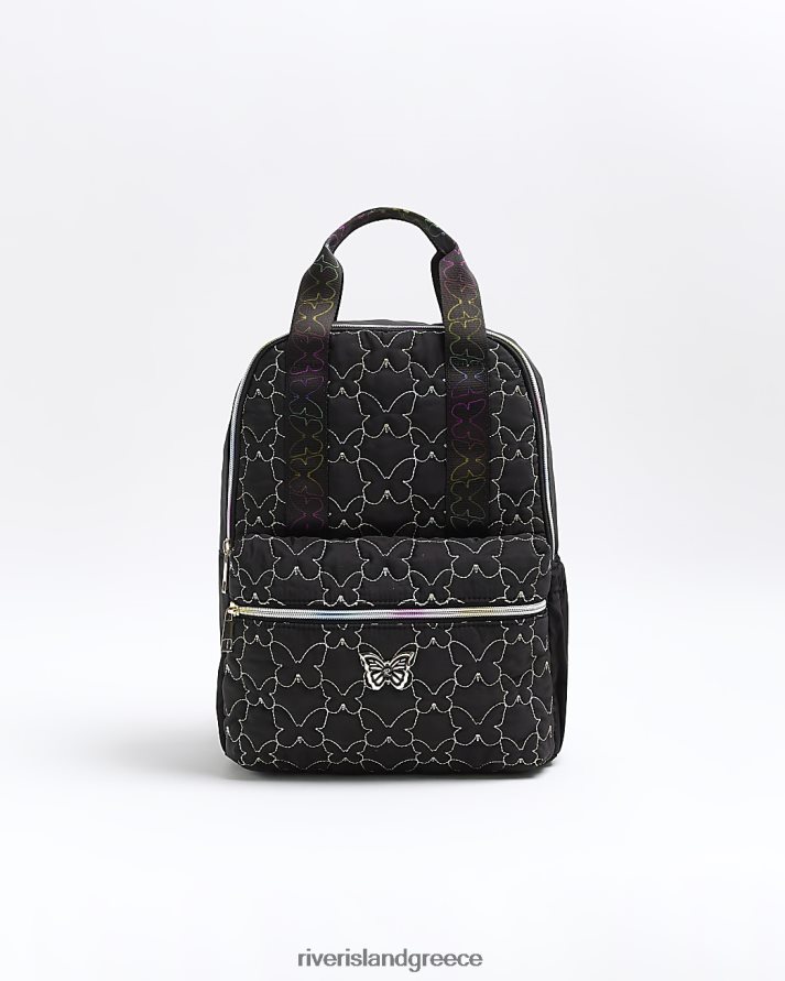 River Island αξεσουάρ μαύρος κορίτσια g νάιλον σακίδιο πλάτης πεταλούδας B6N8X6263