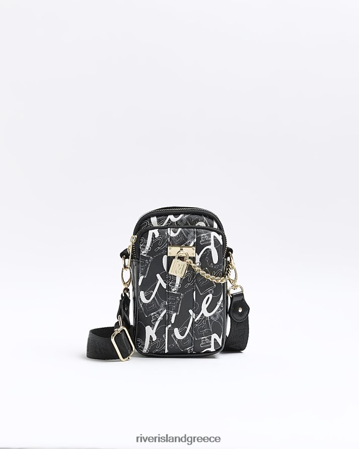 River Island αξεσουάρ μαύρος κορίτσια g τσάντα φεστιβάλ γκράφιτι B6N8X6283