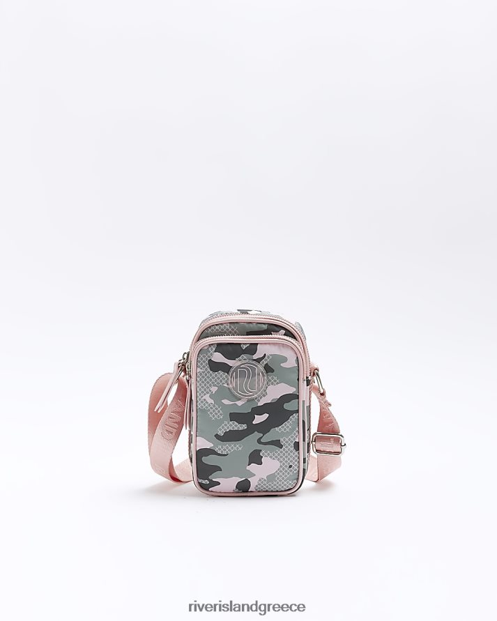 River Island αξεσουάρ χακί κορίτσια g camo cross body τσάντα φεστιβάλ B6N8X6206