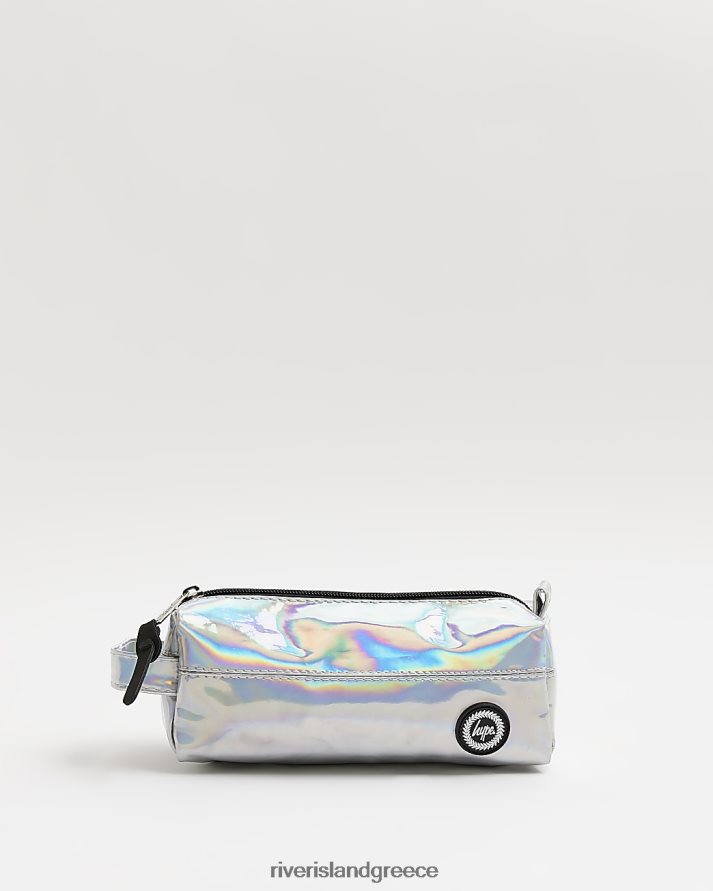 River Island αξεσουάρ ασήμι κορίτσια hype ολογραφική μολυβοθήκη B6N8X6516