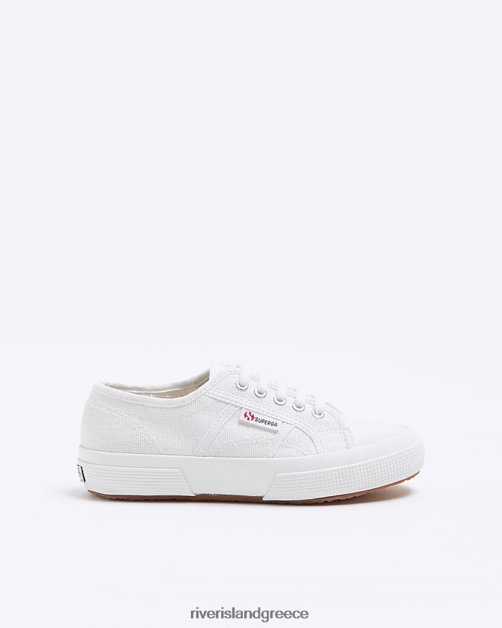 River Island είδη υπόδησης άσπρο κορίτσια g superga lace up trainers B6N8X6505