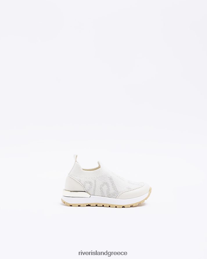 River Island είδη υπόδησης μπεζ κορίτσια πλεκτές κάλτσες mg ri B6N8X3559