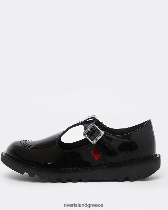 River Island είδη υπόδησης μαύρος κορίτσια g kickers δίπλωμα ευρεσιτεχνίας κομμένα παπούτσια B6N8X6504