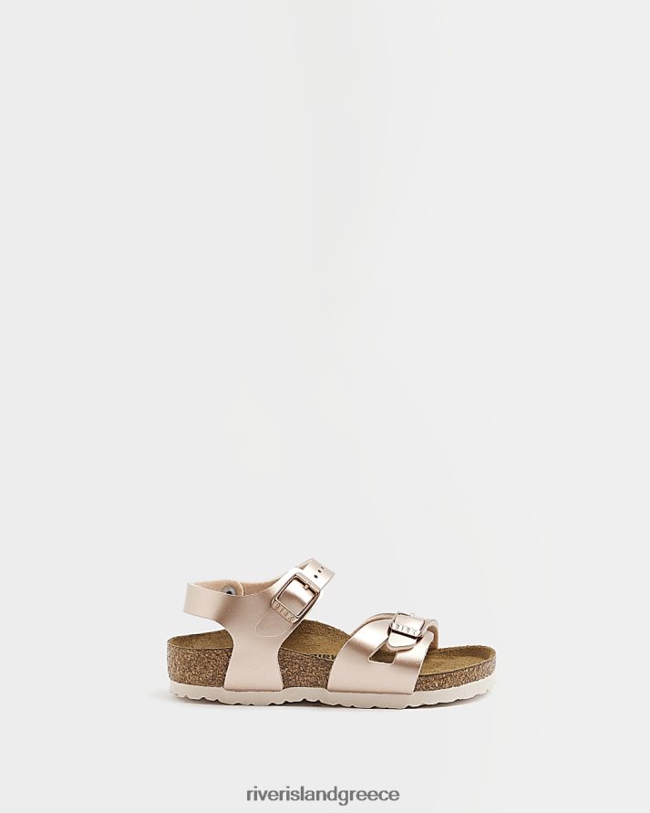 River Island είδη υπόδησης ροζ χρυσός κορίτσια mg σανδάλια birkenstock B6N8X3604