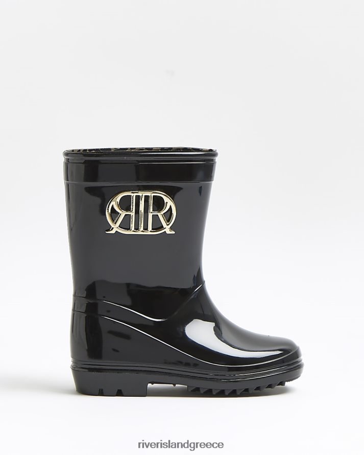 River Island είδη υπόδησης μαύρος κορίτσια mg ri επώνυμα μπότες γαλότσες B6N8X6713