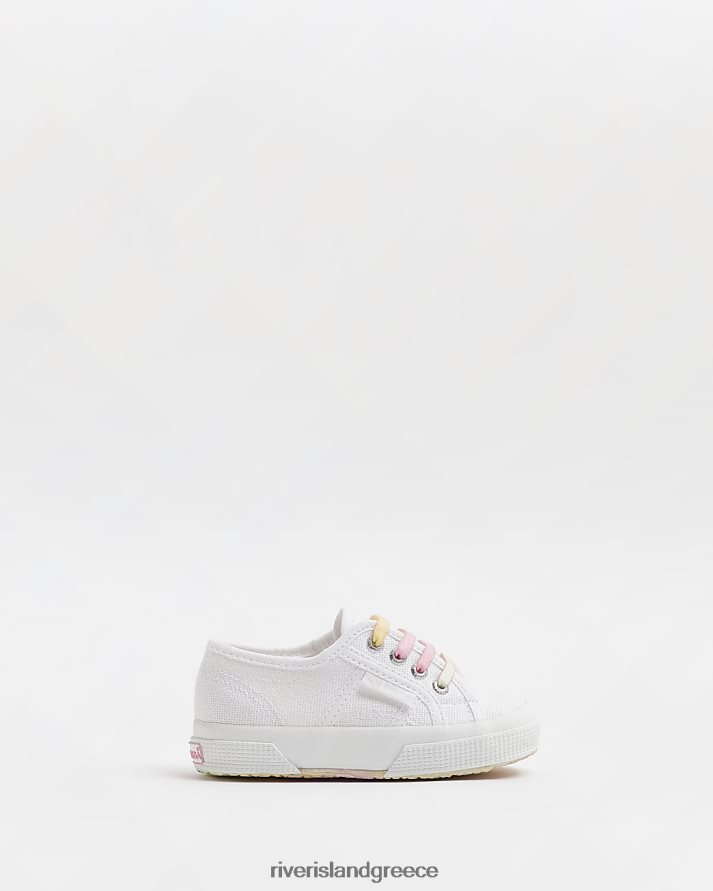 River Island είδη υπόδησης άσπρο κορίτσια mg superga rainbow trainers B6N8X3606