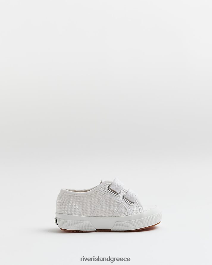River Island είδη υπόδησης άσπρο κορίτσια mg superga παπούτσια velcro B6N8X3461