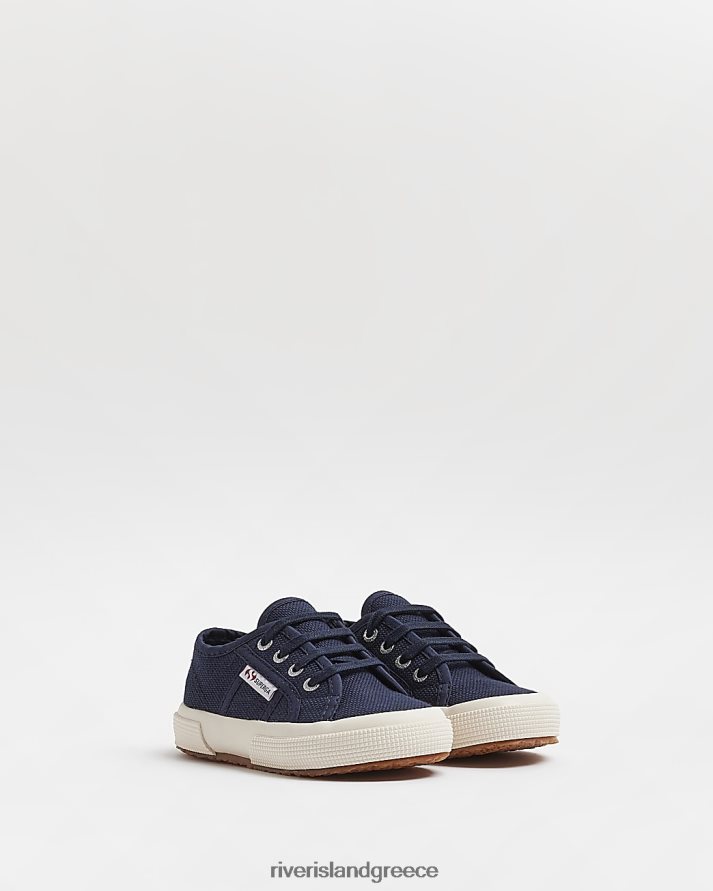 River Island είδη υπόδησης ΠΟΛΕΜΙΚΟ ΝΑΥΤΙΚΟ κορίτσια mini superga lace up trainers καμβά B6N8X3605