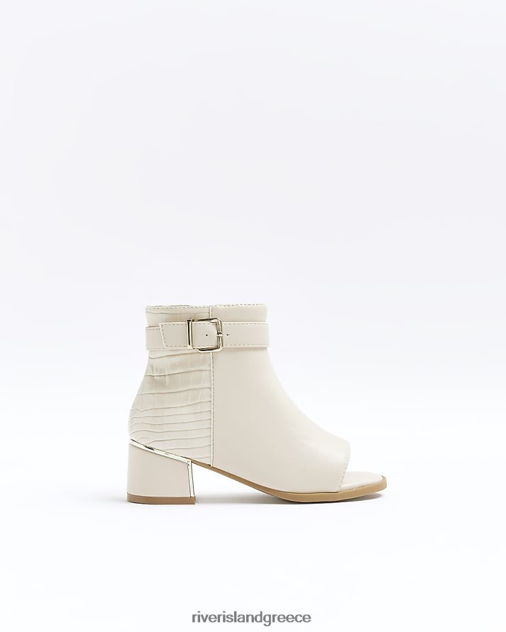 River Island είδη υπόδησης κρέμα κορίτσια g μπότες με ανοιχτό τακούνι B6N8X3347