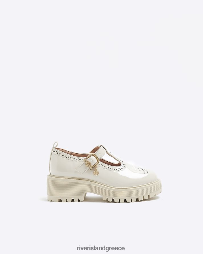 River Island είδη υπόδησης κρέμα κορίτσια g mary jane παπούτσια με τακούνι B6N8X3348