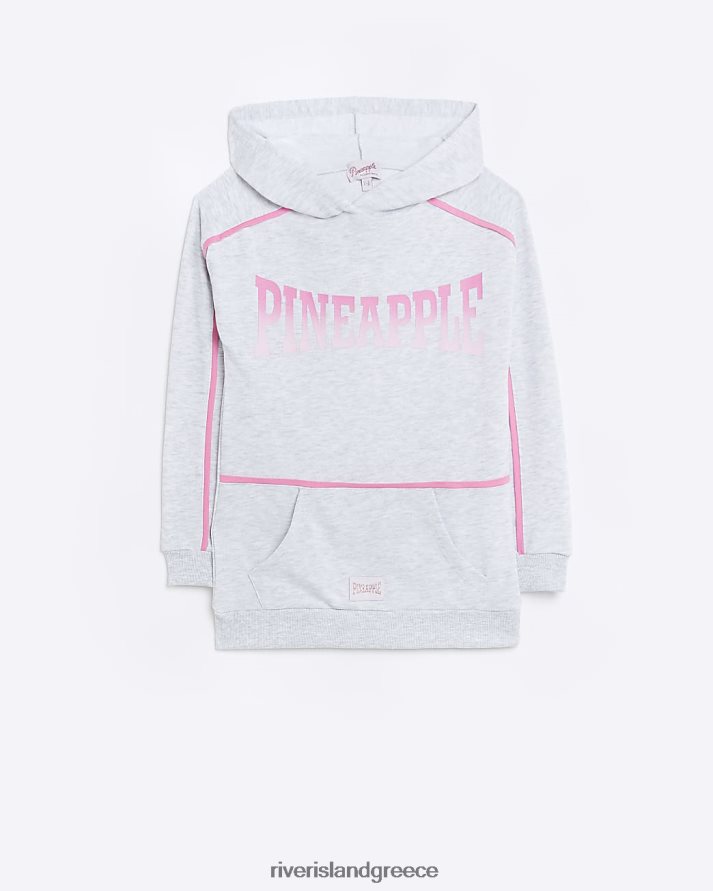 River Island ενδύματα γκρί κορίτσια κουκούλα με λογότυπο ανανά ombre B6N8X6489