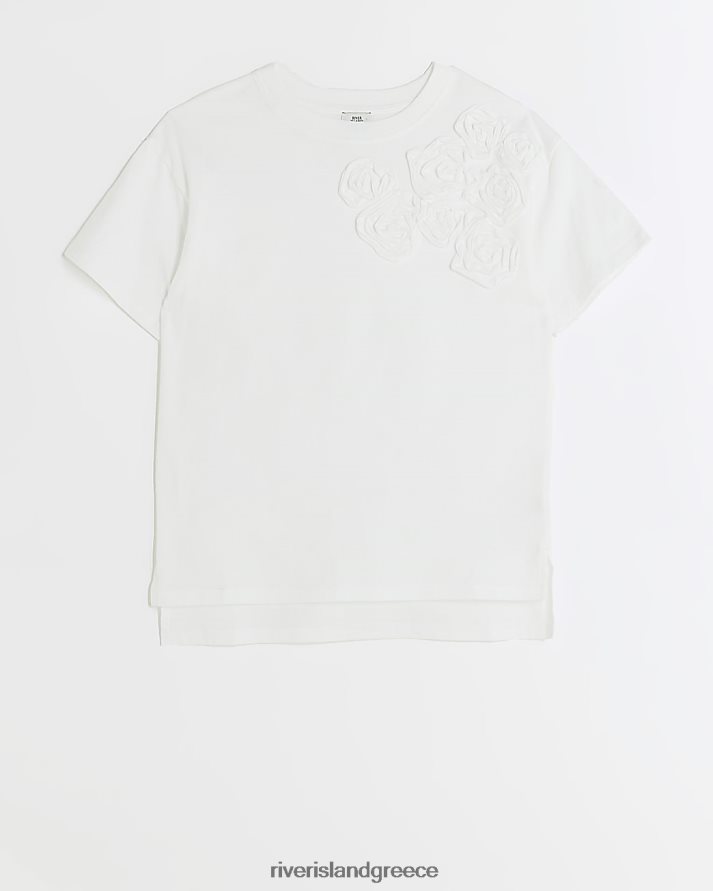 River Island ενδύματα άσπρο κορίτσια g κορσάζ μπλουζάκι B6N8X3238