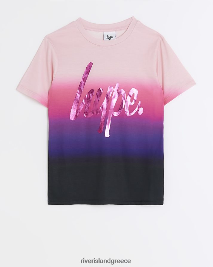River Island ενδύματα μωβ κορίτσια g hype ombre t-shirt B6N8X6511