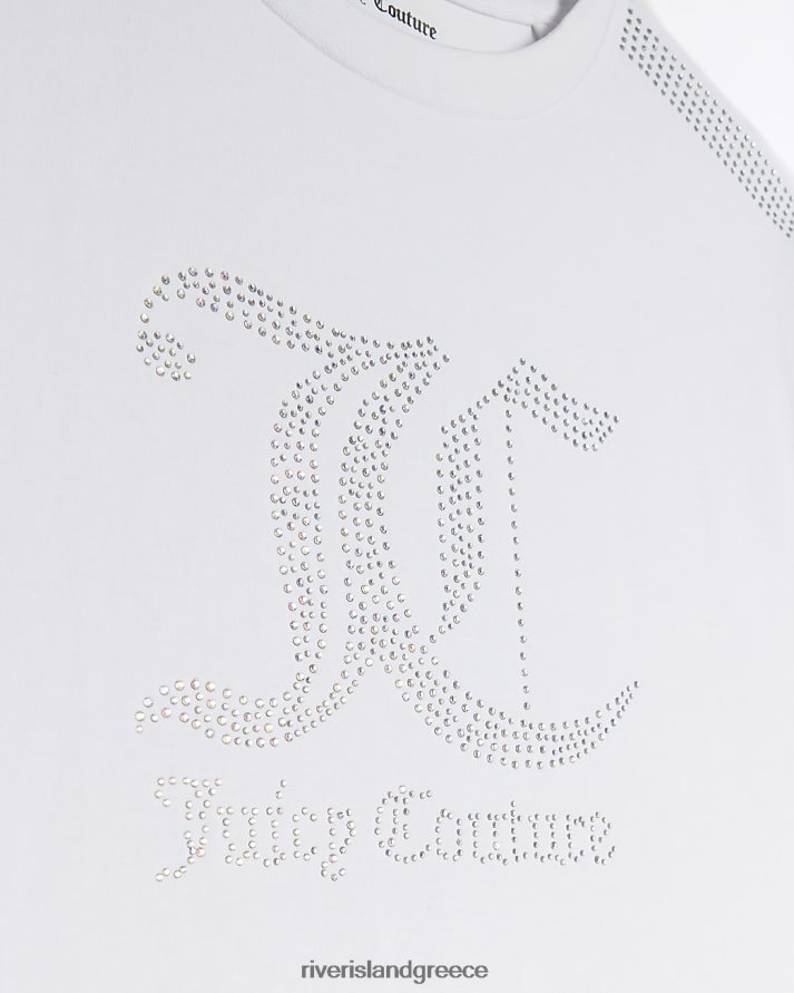 River Island ενδύματα άσπρο κορίτσια g juicy couture diamante t-shirt B6N8X6476