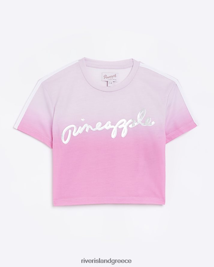 River Island ενδύματα ροζ κορίτσια g ανανάς ombre cami t-shirt B6N8X6491