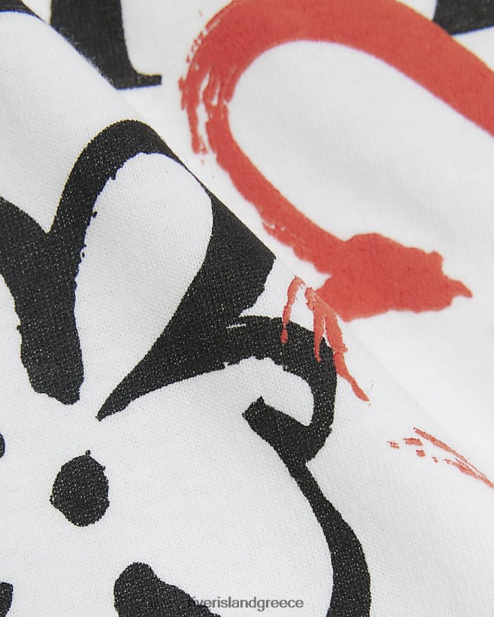 River Island ενδύματα άσπρο κορίτσια g paris floral t-shirt B6N8X6229