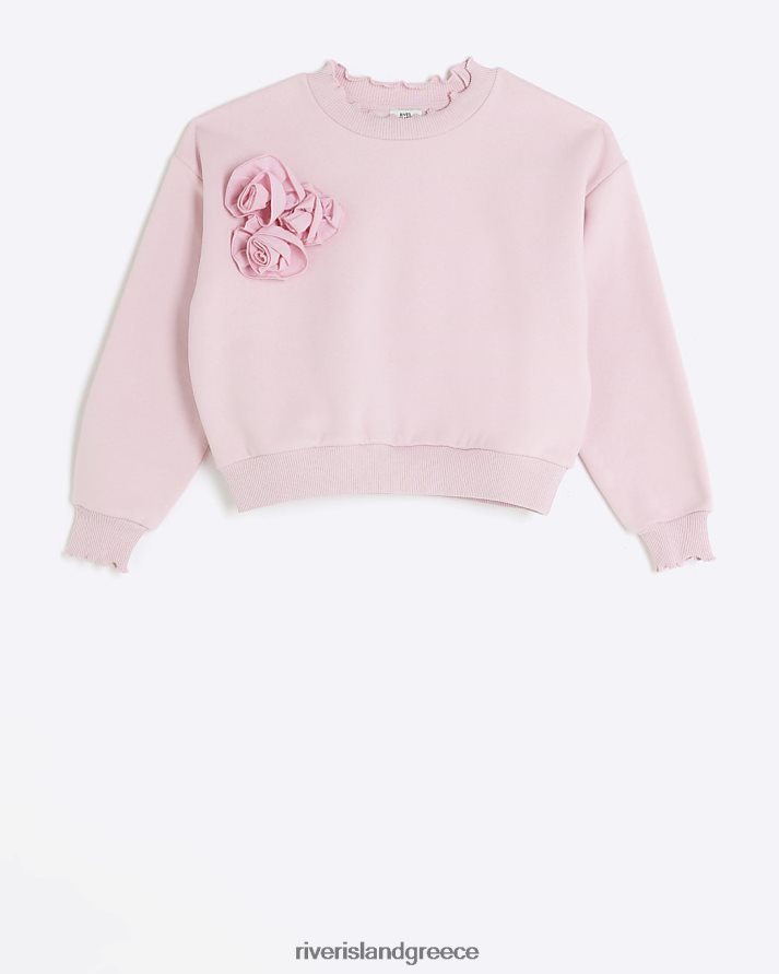 River Island ενδύματα ροζ κορίτσια g φούτερ κορσάζ B6N8X3272