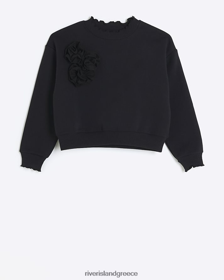 River Island ενδύματα μαύρος κορίτσια g φούτερ κορσάζ B6N8X3273